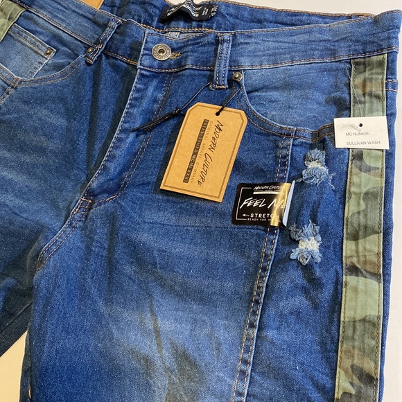 Modern Culture SZ 36 x 34 Distressed Moto Style Denim Blue Jeans New S - Picture 8 of 15